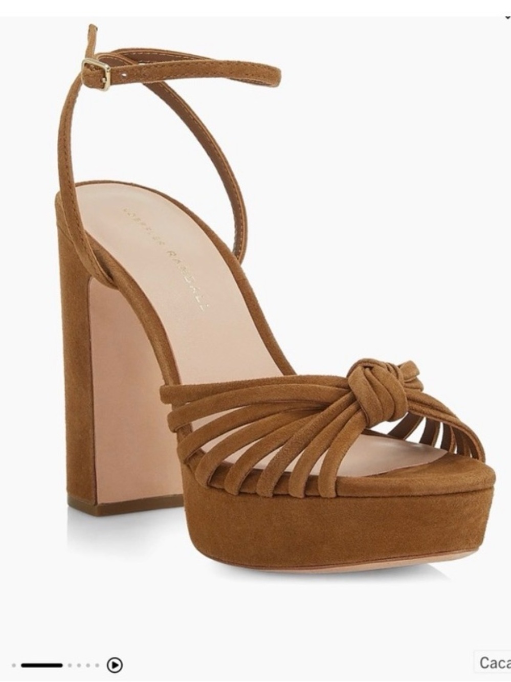Loeffler Randall rivka cacao brown suede platform heel size 8.5